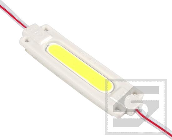 Moduł LED 2W DCW-MO10-2W;70x20x3mm biały;6000K;1xCOB;180lm;12VDC;IP65;