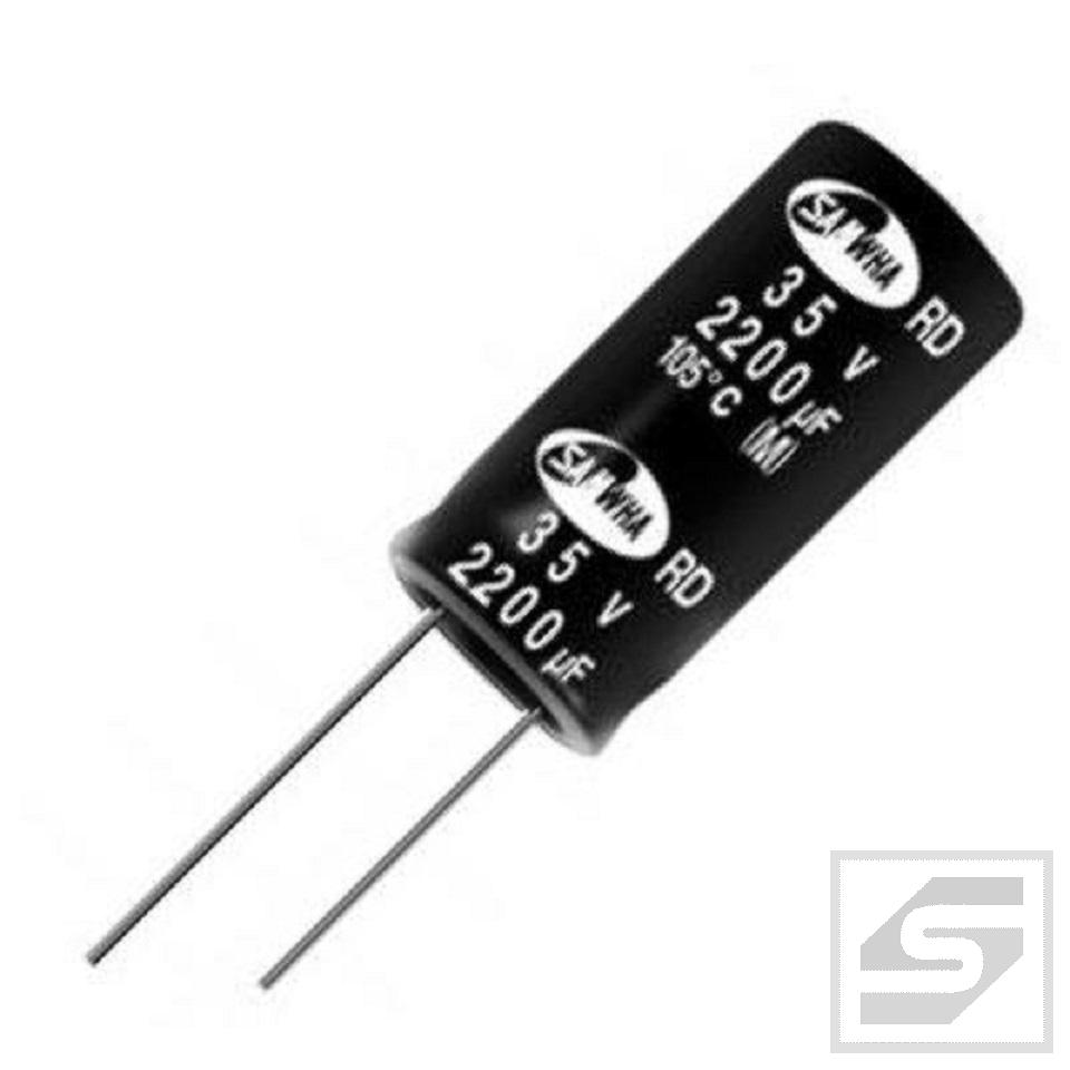 Kondensator elek. 2200uF/35V;105C; 16x25mm;SAMWHA;(60);RD1V228M16025BB