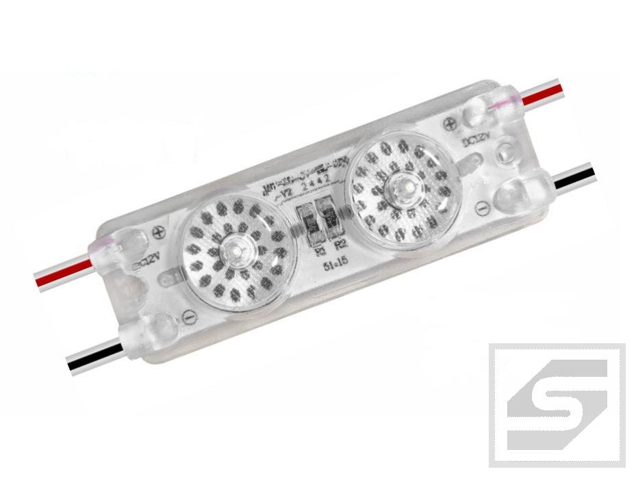 Moduł LED DOT LENS 2;0.72W/60mA;12V 130lm;6500K;56x19x8.1;SMD2835;IP65;