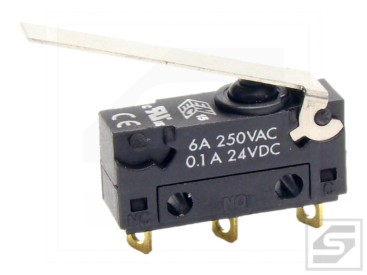 Mikroprzełącznik SR0-03A-L25 HIGHLY z dźwignią 25mm;6A/250VAC;IP67;RoHS