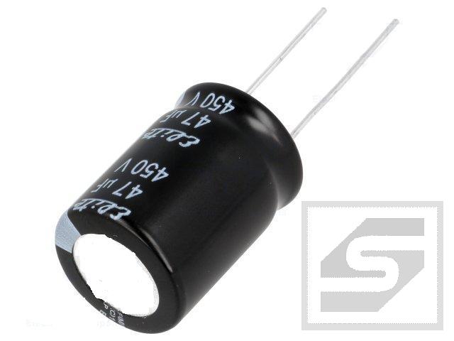 Kondensator elek.   47uF/450V;105C; PF;18x31.5mm;Elite;2000h;THT;(38)