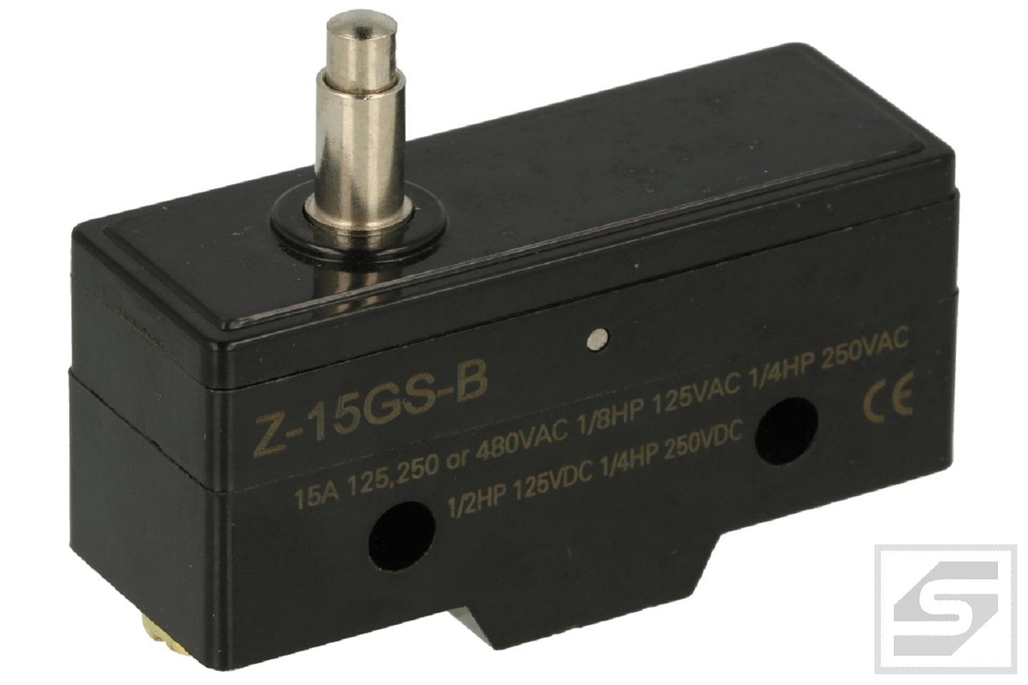 Mikroprzełącznik Z-15GS-B HOWO bez dźwigni;trzpień 13.2mm;15A/250V