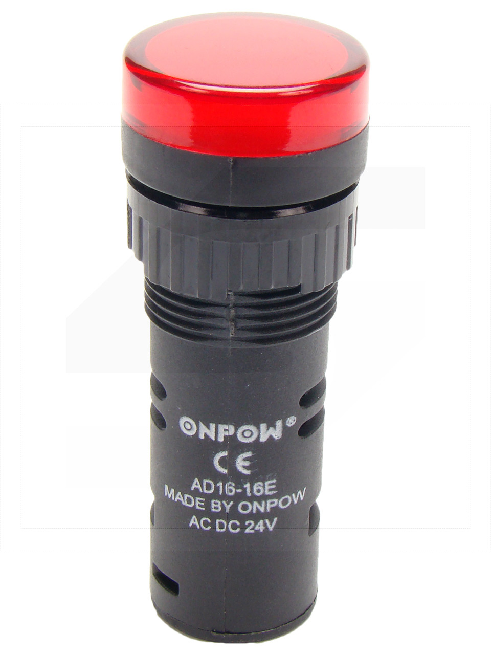 Kontrolka AD16-16E/R-24VAC/DC;16mm; czerwona;podśw.LED 24V;IP40;ONPOW