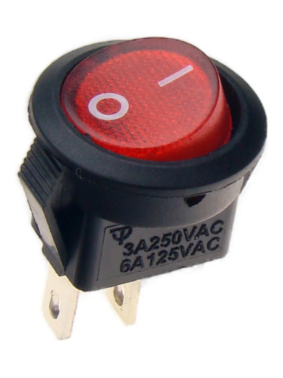 Przełącznik klawiszowy SMRS-101-2C3 czerwony;2poz;ON-OFF;ot.mont.14.4mm