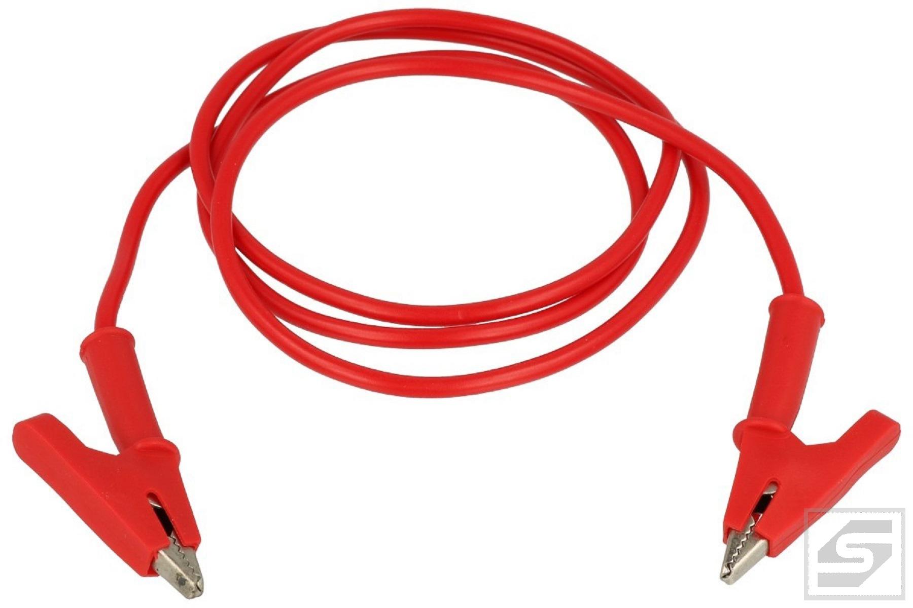 Przewód pomiarowy TL-C/C/R silikon 1.1m;1.5mm2;czerwony;2xkrokodylek