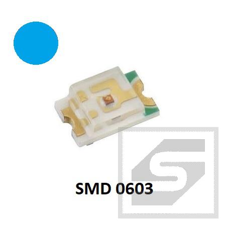 Dioda LED SMD 0603 niebieska;80mcd; 3.2V;OLNS.03w0070/HL-PST-1608H198BC