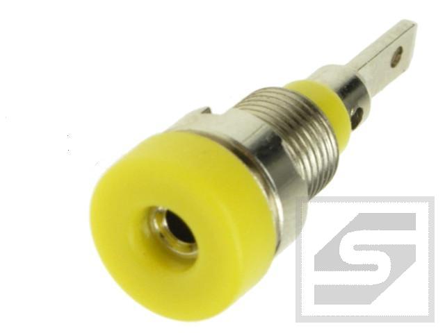 Gniazdo bananowe 2mm;24.103.3;żółty 10A;60V;konektor 2.8mm;Amass
