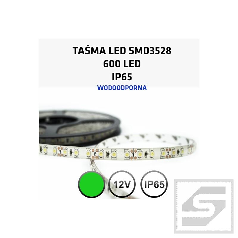 Taśma LED zielona    600LED/5m 3528 12VDC/IP65/48W LEDstrip3528G/120