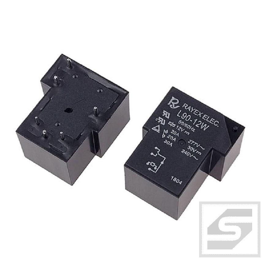 Przekaźnik L90-12W 12VDC 30A RAYEX SPDT;1 styk przełączny 30A;12V;0.9W