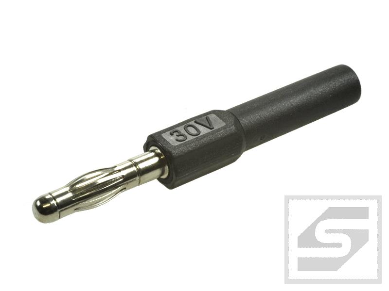 Adapter 26.455.2;wtyk bananowy 4mm/ gniazdo bananowe 2mm;czarny;Amass