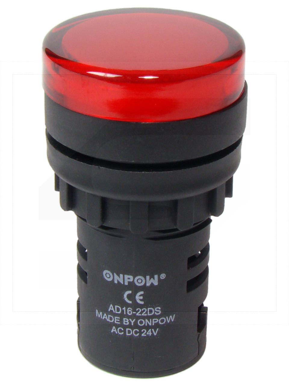 Kontrolka AD16-22DS/R-24VAC/DC;22mm ;czerwona;podśw.LED 24V;IP40;ONPOW