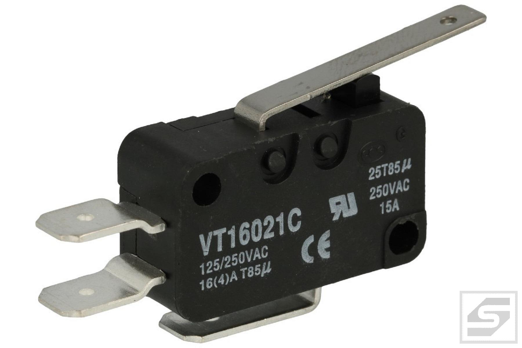 Mikroprzełącznik VT1602-1C HIGHLY z dźwignią 27.5mm;16A/250V;RoHS
