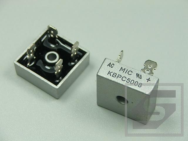 Mostek KBPC5008 (50A/800V) konekt. 6.3x0.8mm;MIC;RoHS