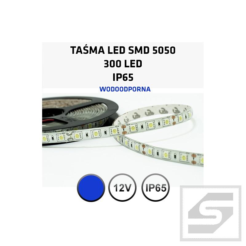 Taśma LED niebieska  300LED/5m 5050 12VDC/IP65/72W LEDstrip5050B/60
