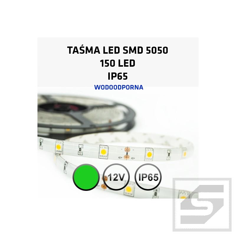 Taśma LED zielona    150LED/5m 5050 12VDC/IP65/36W LEDstrip5050G/30