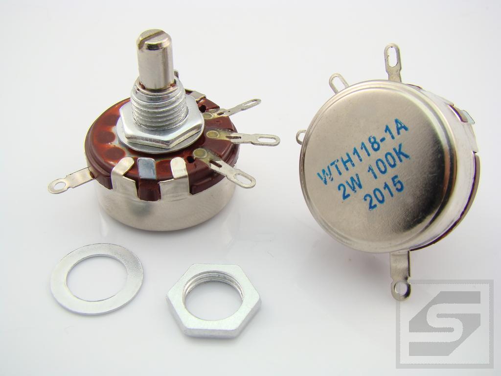 Potencjometr WTH118-1A 2W 100K TESLA WN 694 20 100K/NS B3;liniowy;
